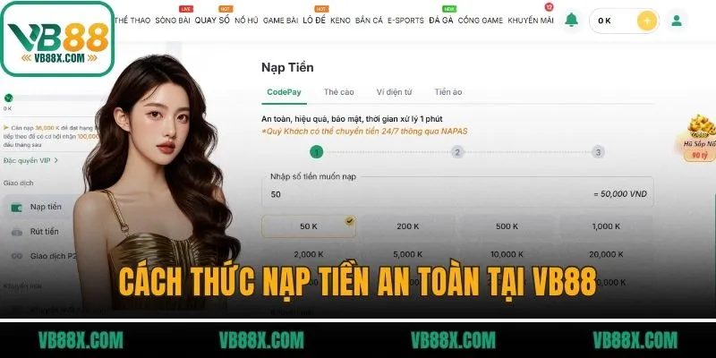 vb88 Cách thức nạp tiền an toàn tại VB88