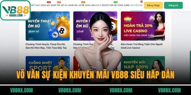 vb88 Vô vàn sự kiện khuyến mãi VB88 siêu hấp dẫn